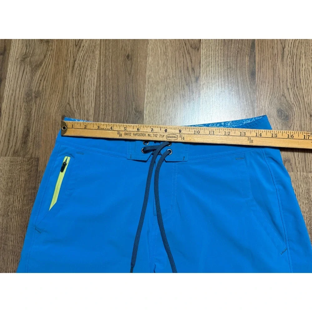 Stio Board Shorts Mens 32 Blue Adult Performance Swim Trunks Excellent